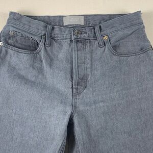 Everlane Womens Jeans GUC 29 Crop Light Gray 90s Cheeky Organic Cotton Buttonfly